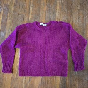 Vibrant Magenta Crew Neck Sweater
